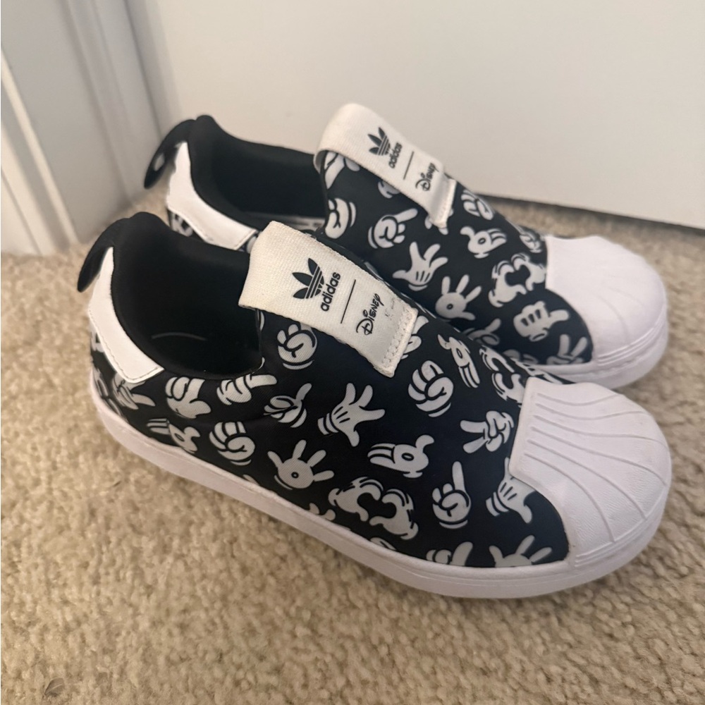 Adidas Black and White Superstar Sneakers